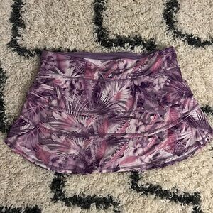 Purple Patterned Tennis Skirt
